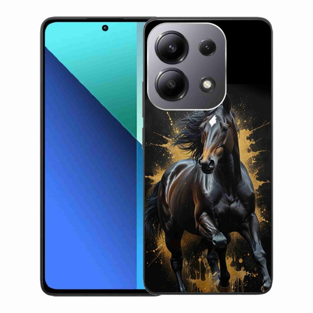 Gél borítás mmCase a Xiaomi Redmi Note 13-hoz - elegáns fekete ménes