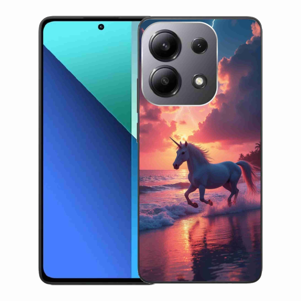 Gél borítás mmCase a Xiaomi Redmi Note 13-hoz - egyszarvú a tengerparton
