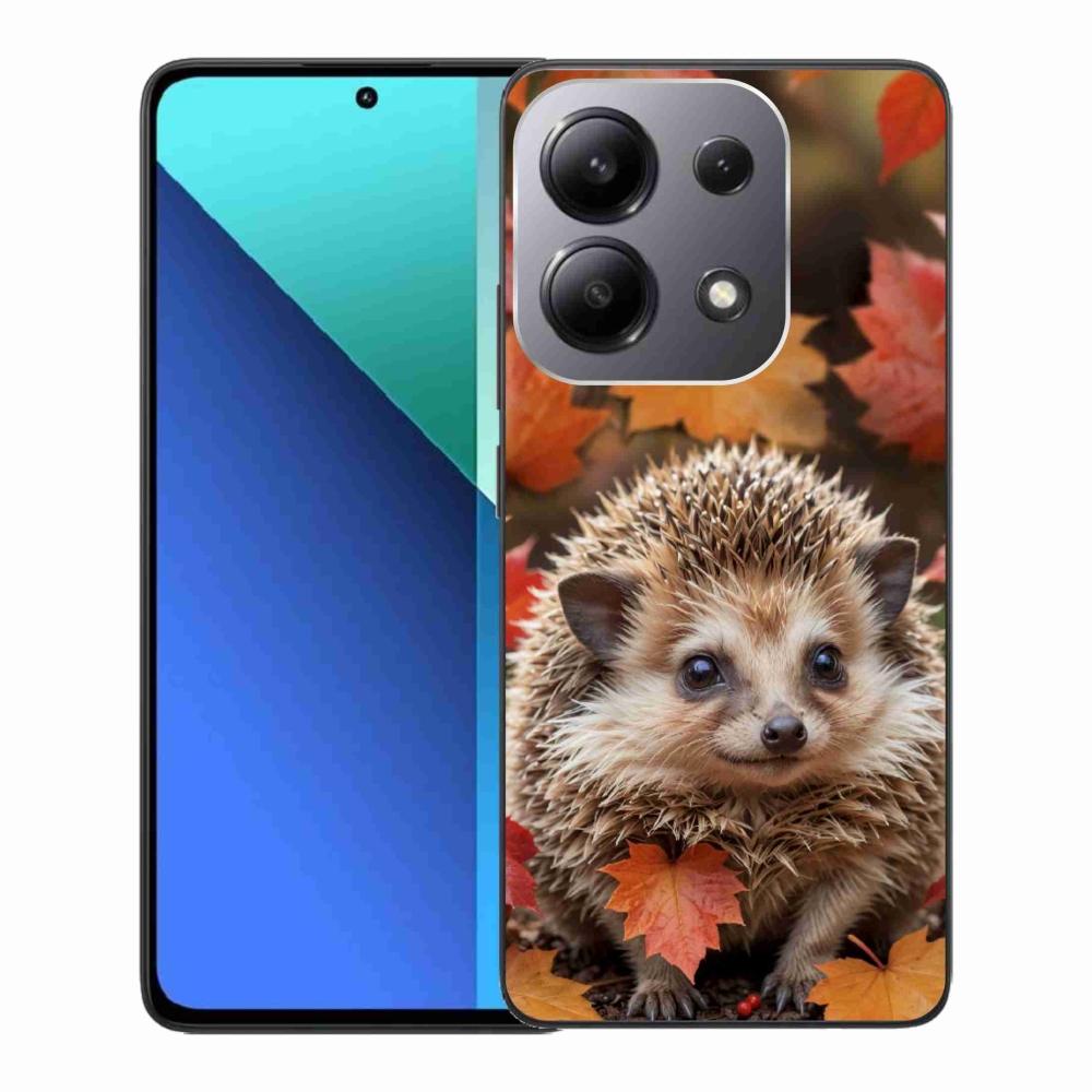 Gél borító mmCase a Xiaomi Redmi Note 13-hoz - sün a levelekben