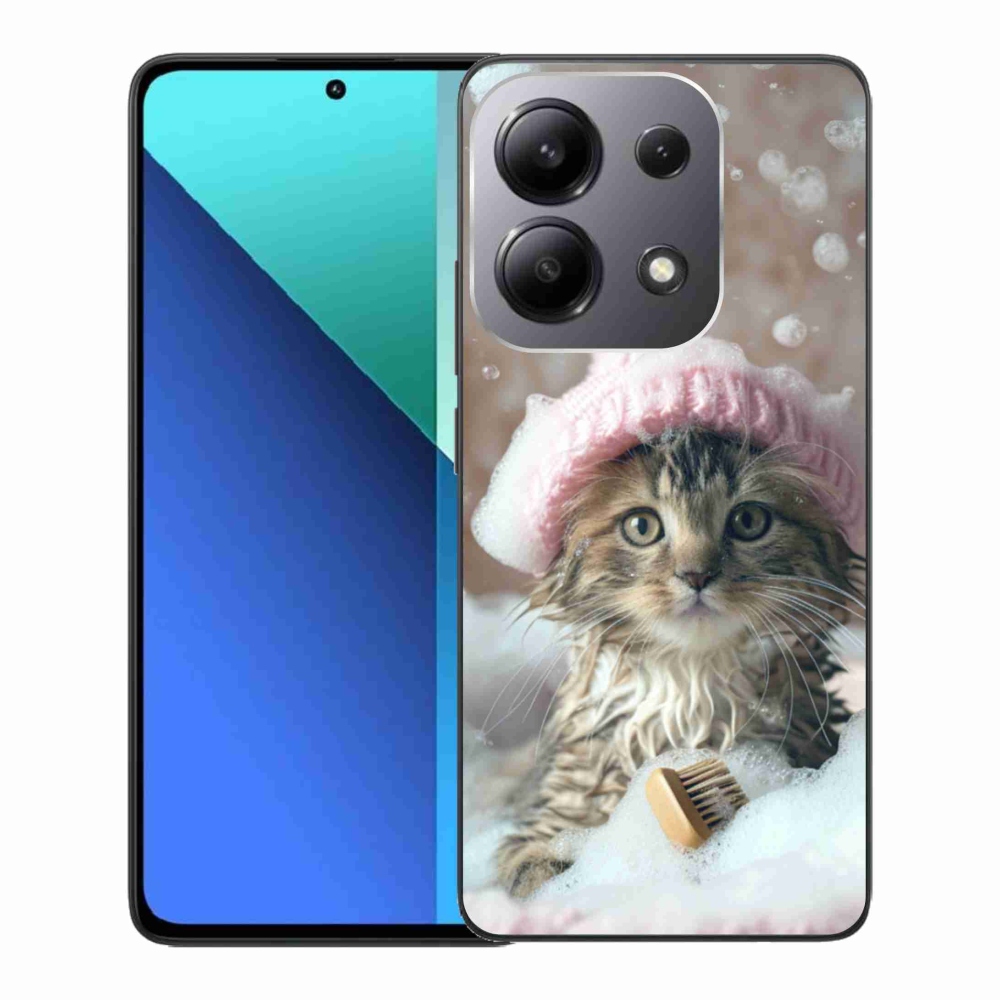 Gél borító mmCase a Xiaomi Redmi Note 13-hoz - cica és fürdő
