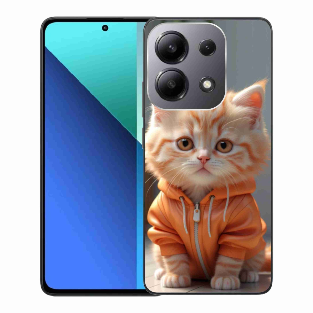 Gél borítás mmCase a Xiaomi Redmi Note 13-hoz - cica egy melegítőben