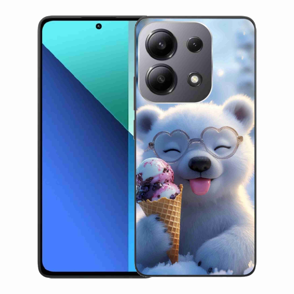 Gél borítás mmCase a Xiaomi Redmi Note 13-hoz - mackó fagylalttal