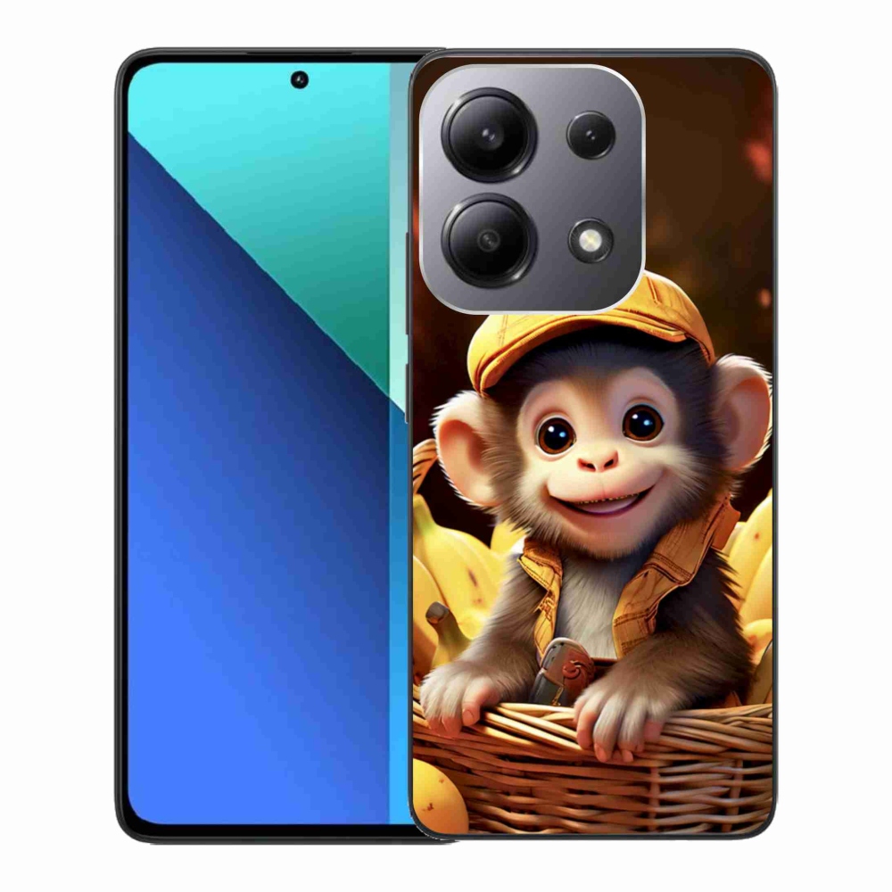 Gél borítás mmCase a Xiaomi Redmi Note 13-hoz - majom a kosárban