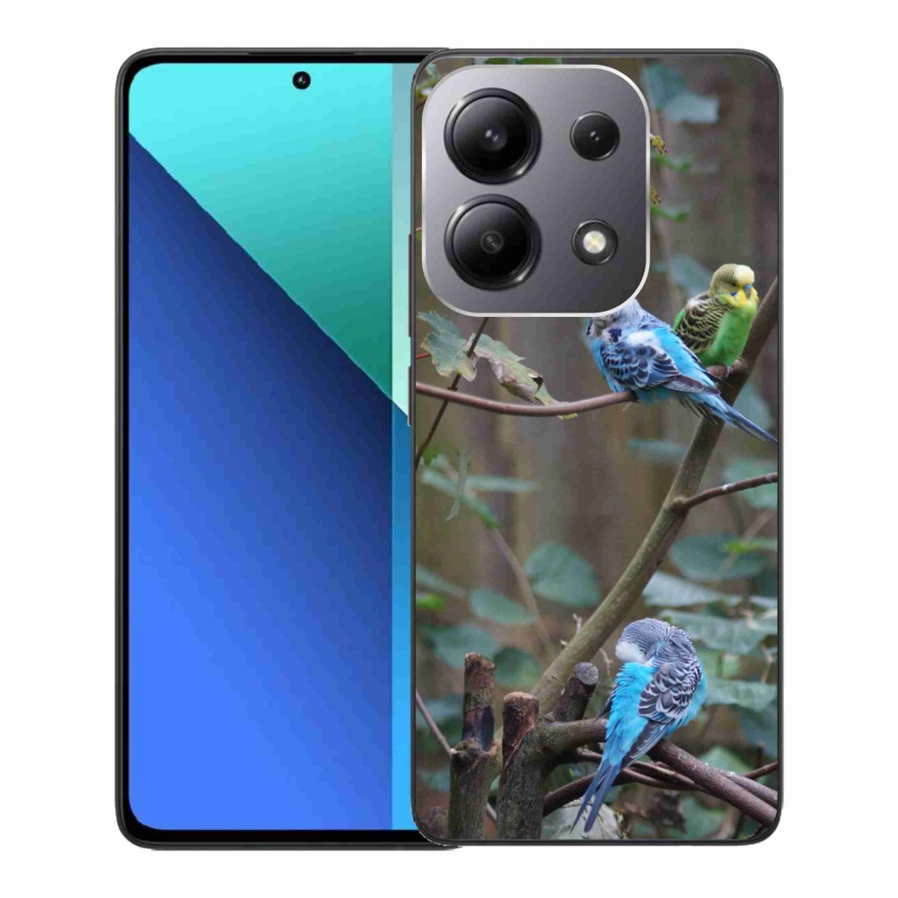Gél borító mmCase a Xiaomi Redmi Note 13-hoz - papagájok az ágon