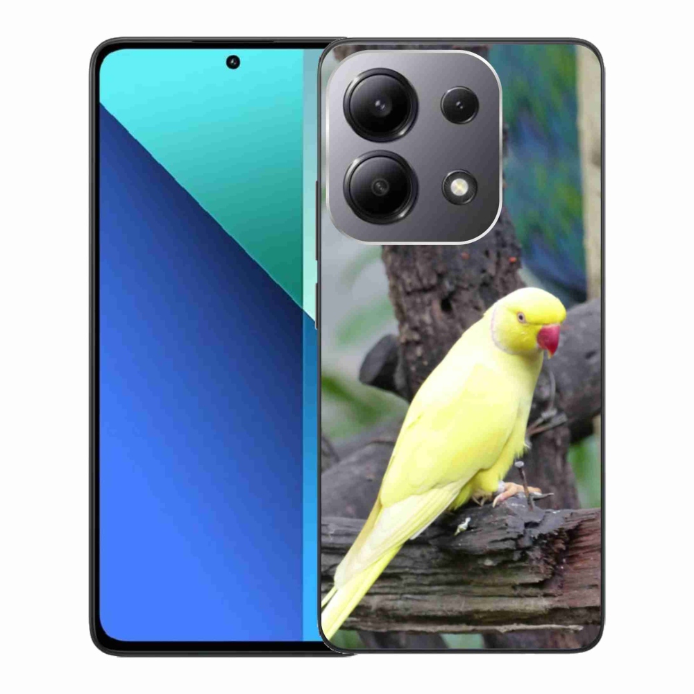 Gél borítás mmCase a Xiaomi Redmi Note 13-hoz - papagáj alexander sárga