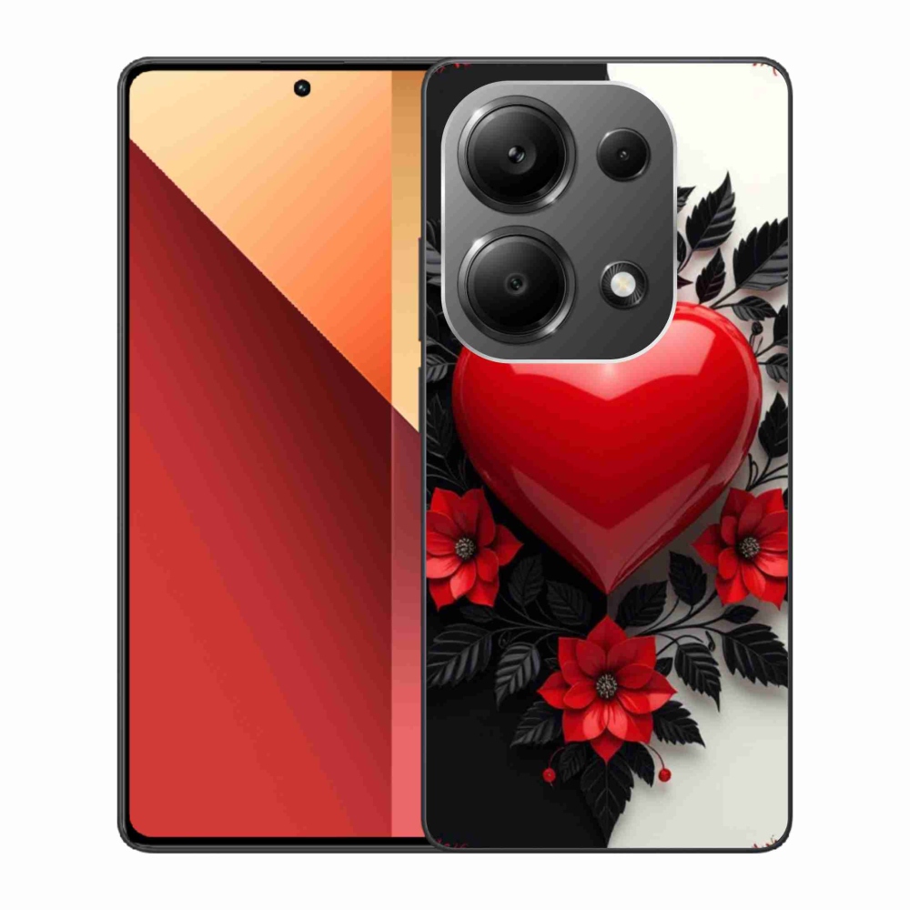 Gél borítás mmCase a Xiaomi Redmi Note 13 Pro 4G/Poco M6 Pro számára - piros szív