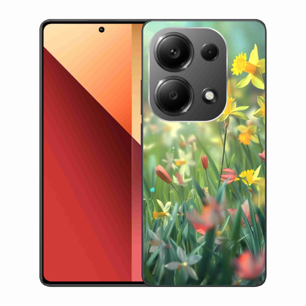 Gél borítás mmCase a Xiaomi Redmi Note 13 Pro 4G/Poco M6 Pro számára - tavaszi virágok