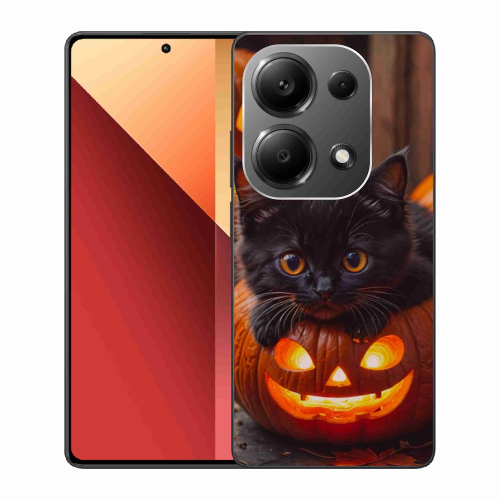 Gél borítás mmCase a Xiaomi Redmi Note 13 Pro 4G/Poco M6 Pro - cica és tök - számára