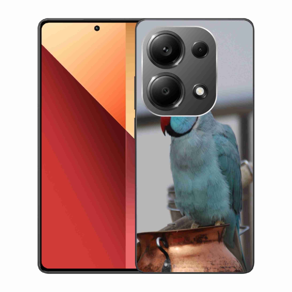 Zselés borítás mmCase a Xiaomi Redmi Note 13 Pro 4G/Poco M6 Pro - papagáj alexander kék