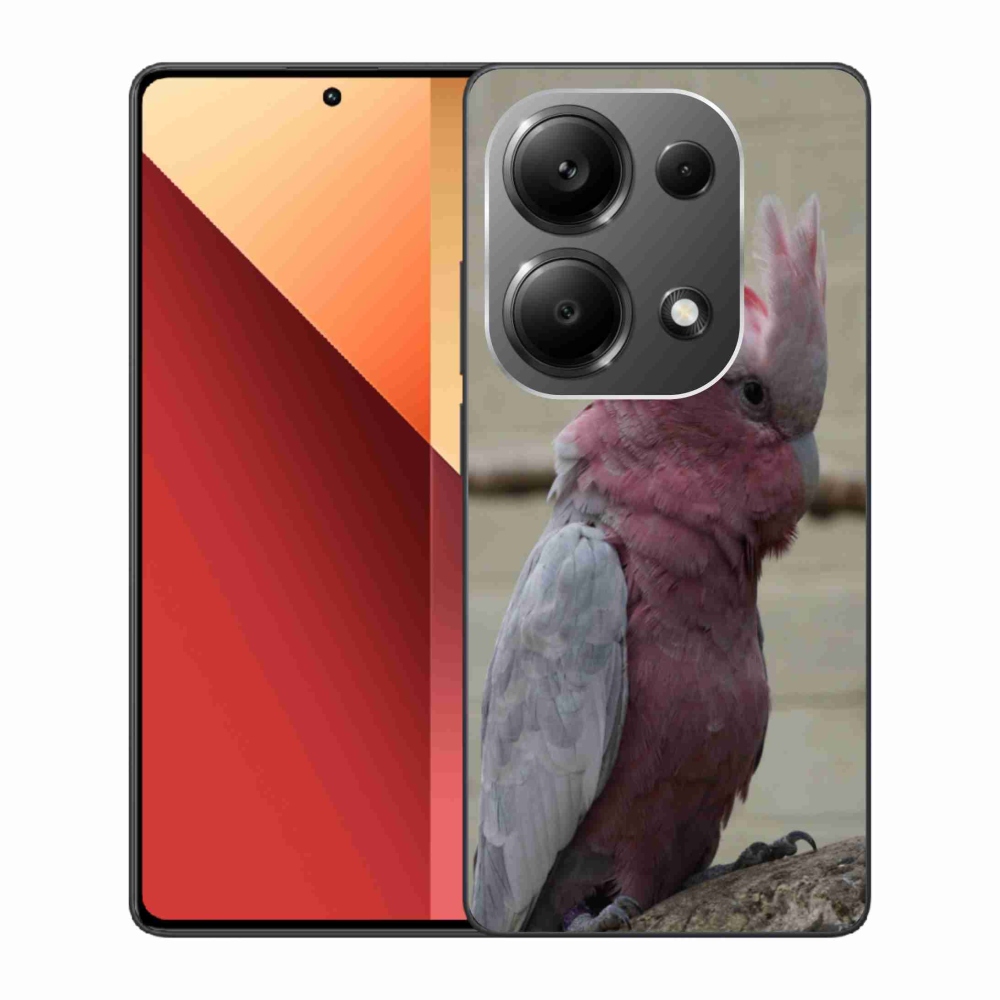 Gél borítás mmCase a Xiaomi Redmi Note 13 Pro 4G/Poco M6 Pro számára - papagáj kakadu rózsaszínű