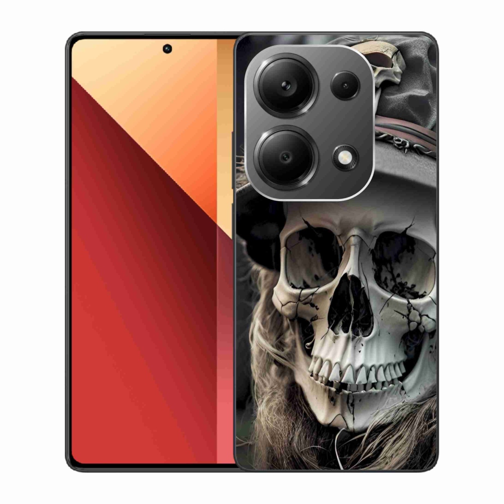 Gél borítás mmCase a Xiaomi Redmi Note 13 Pro 4G/Poco M6 Pro - sötét koponya számára