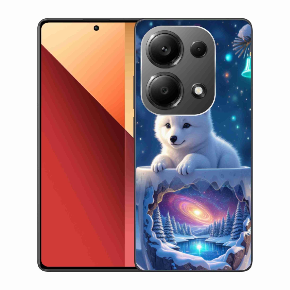 Gél borítás mmCase a Xiaomi Redmi Note 13 Pro 4G/Poco M6 Pro számára - Karácsonyi kölyökkutyakölyök