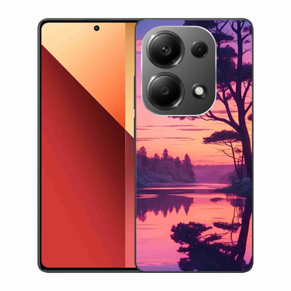 Gél borító mmCase a Xiaomi Redmi Note 13 Pro 4G/Poco M6 Pro számára - naplemente a tó felett