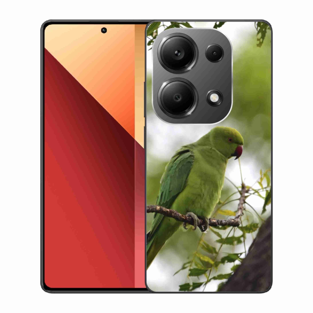 Zselés borítás mmCase a Xiaomi Redmi Note 13 Pro 4G/Poco M6 Pro számára - zöld papagáj