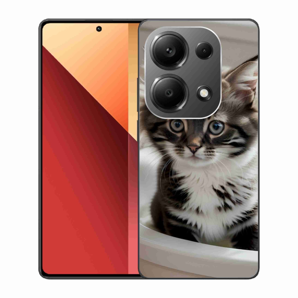 Gél borítás mmCase a Xiaomi Redmi Note 13 Pro 4G/Poco M6 Pro számára - kíváncsi cica