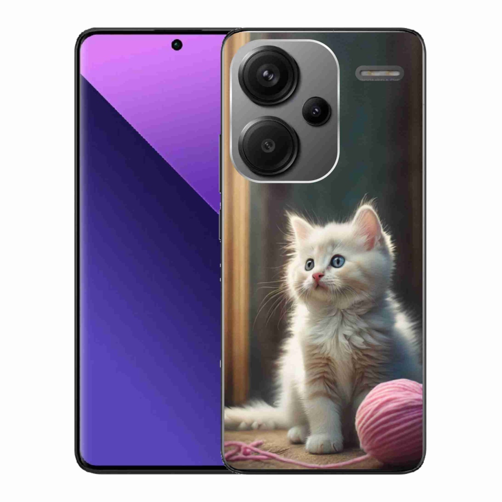 Gél borítás mmCase a Xiaomi Redmi Note 13 Pro+ 5G számára - fehér cica 2