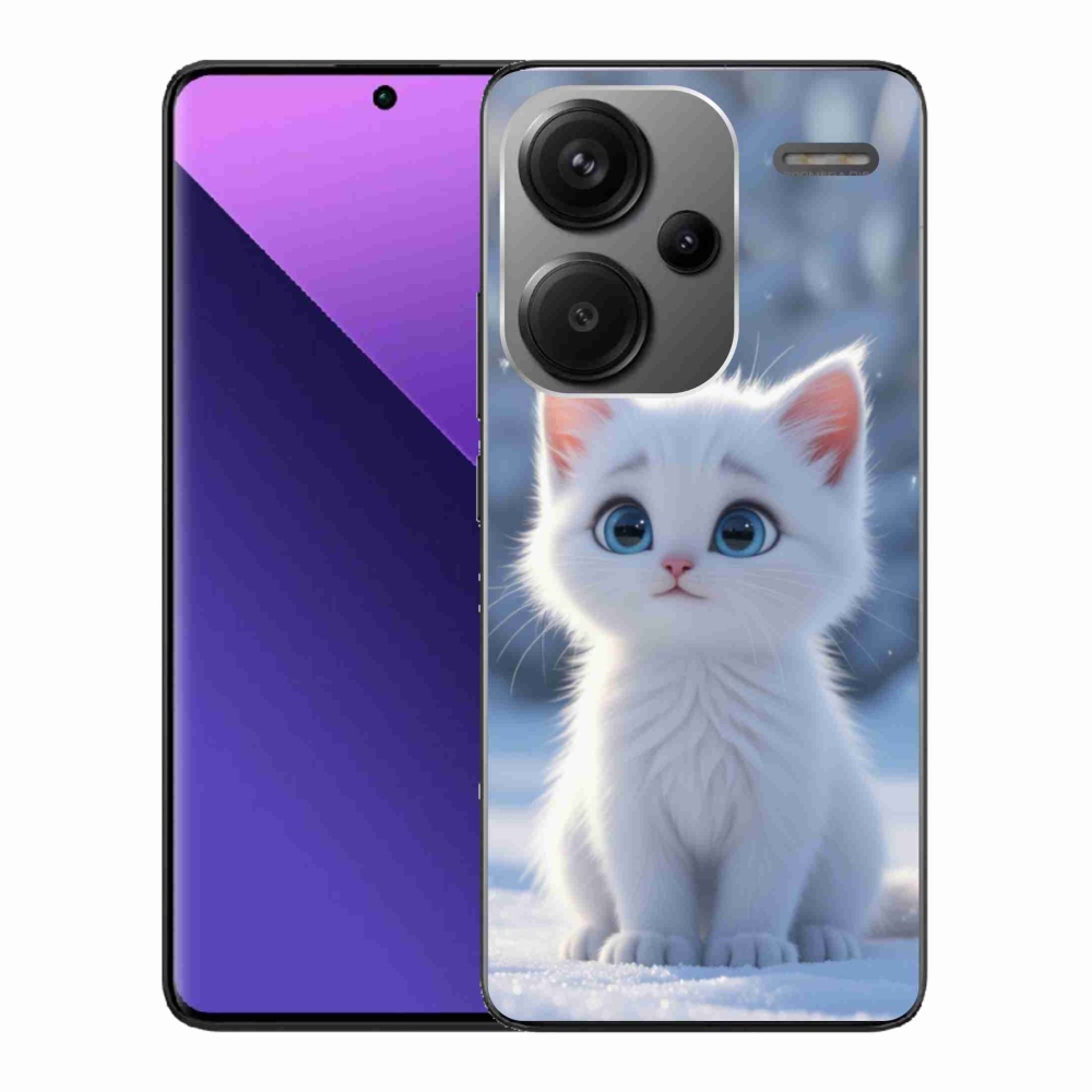Gél borítás mmCase a Xiaomi Redmi Note 13 Pro+ 5G számára - fehér cica 3