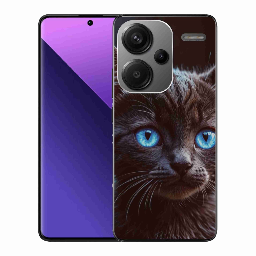 Gél borítás mmCase a Xiaomi Redmi Note 13 Pro+ 5G számára - fekete cica 2