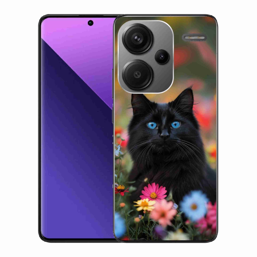 Gél borítás mmCase a Xiaomi Redmi Note 13 Pro+ 5G számára - fekete cica 4