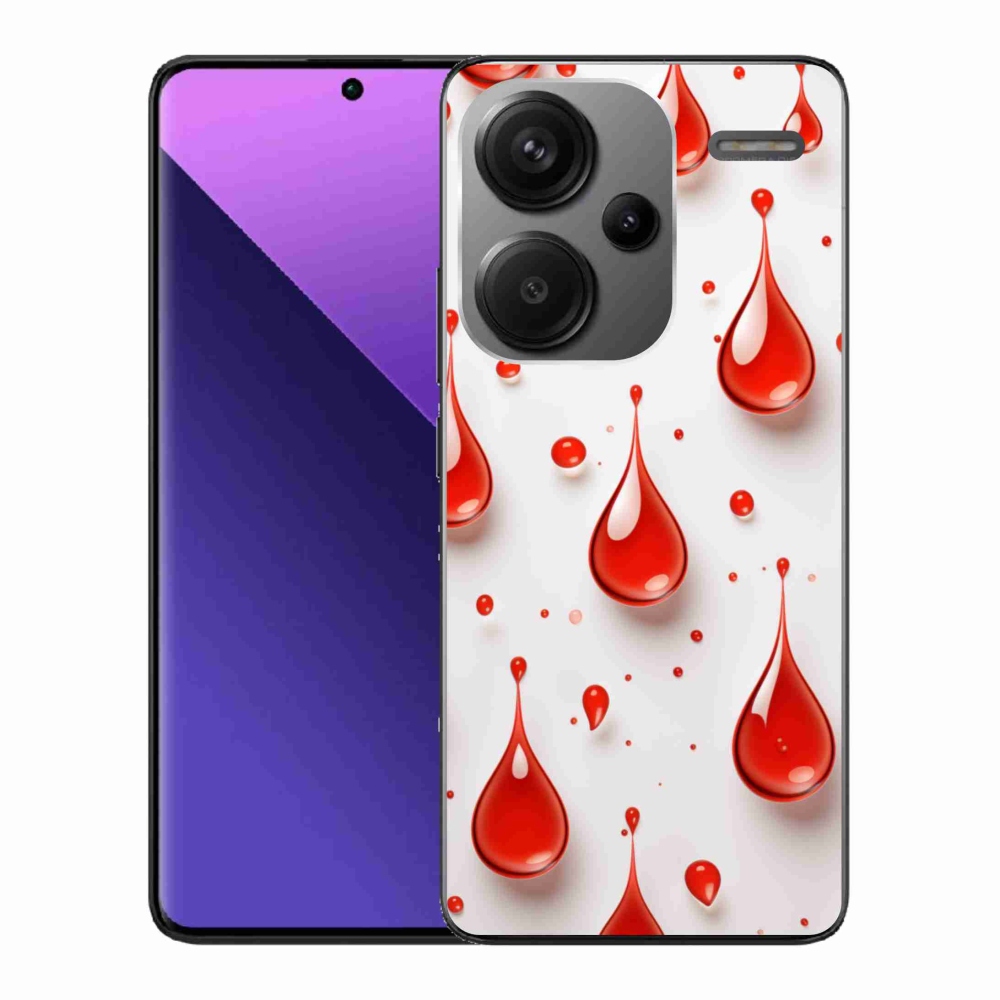 Gél borítás mmCase a Xiaomi Redmi Note 13 Pro+ 5G számára - piros cseppek