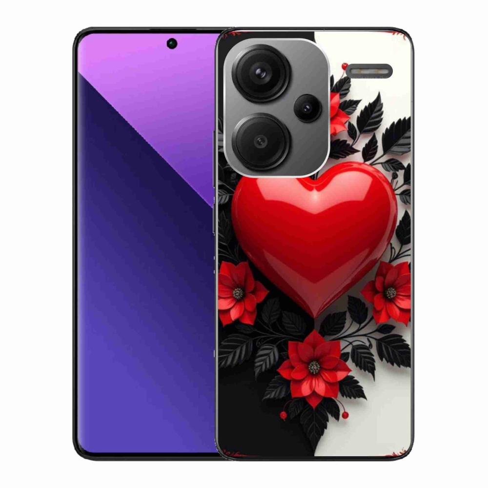 Gél borítás mmCase a Xiaomi Redmi Note 13 Pro+ 5G számára - piros szív