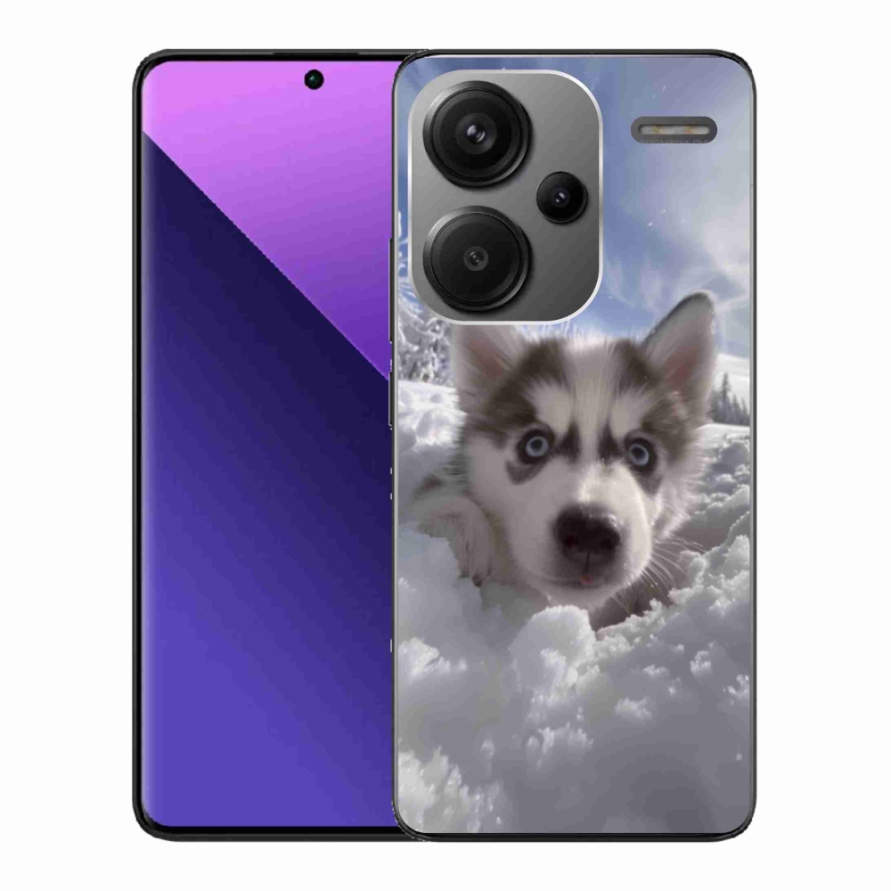Gél borítás mmCase a Xiaomi Redmi Note 13 Pro+ 5G számára - husky a hóban