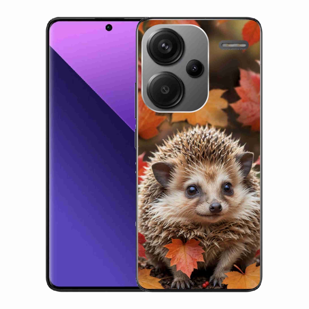 Gél borítás mmCase a Xiaomi Redmi Note 13 Pro+ 5G számára - sün a levelekben