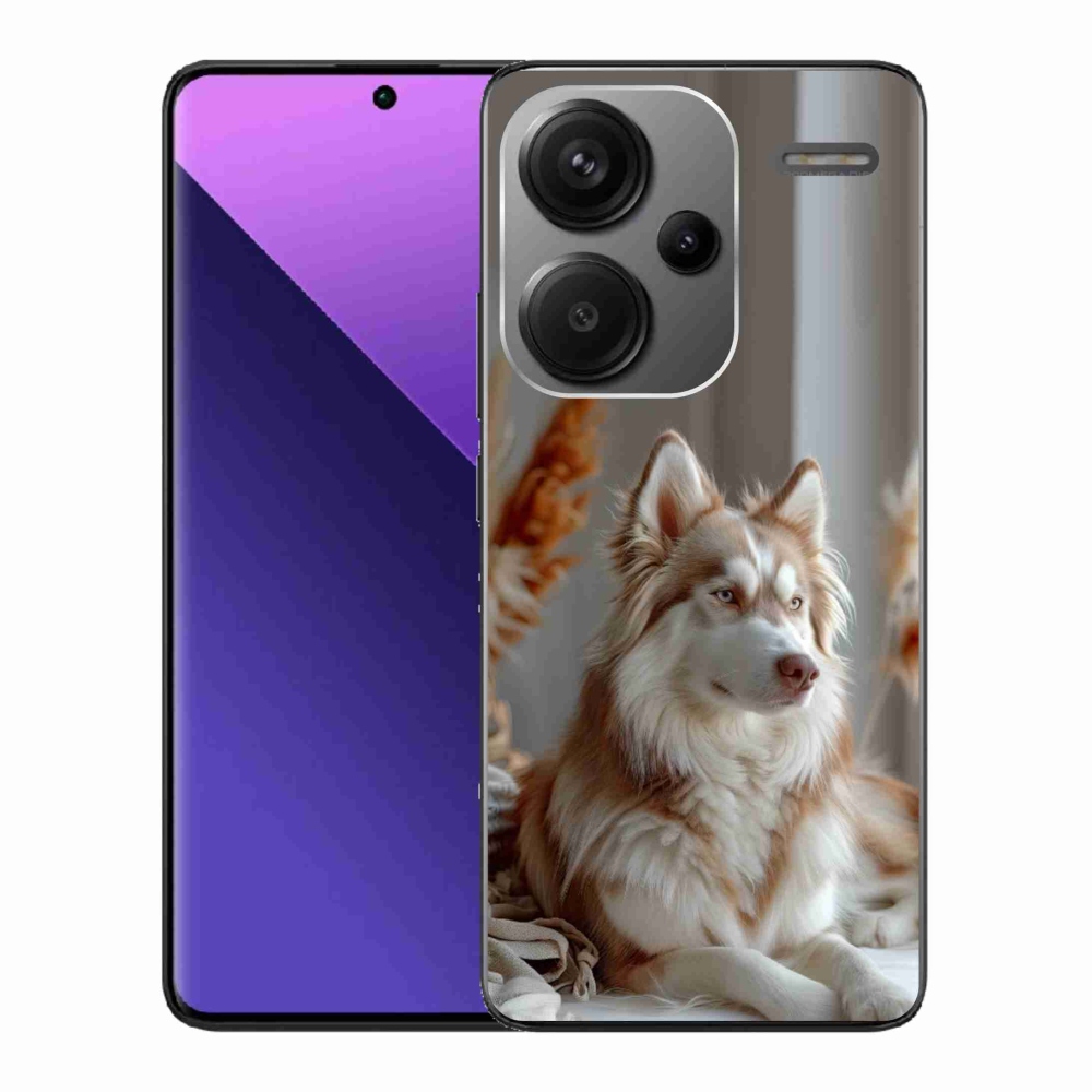 Gél borítás mmCase a Xiaomi Redmi Note 13 Pro+ 5G számára - csendes szibériai husky