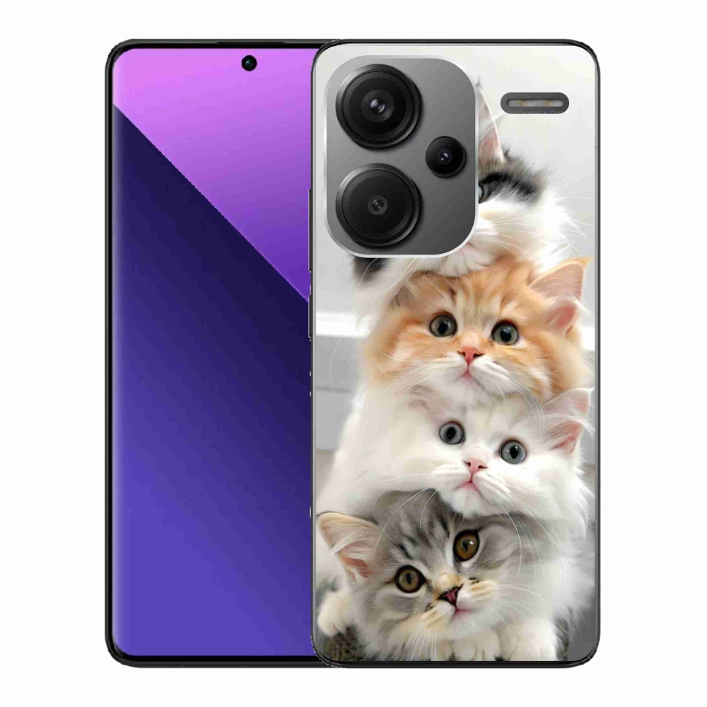 Gél borítás mmCase a Xiaomi Redmi Note 13 Pro+ 5G - macska csokorhoz