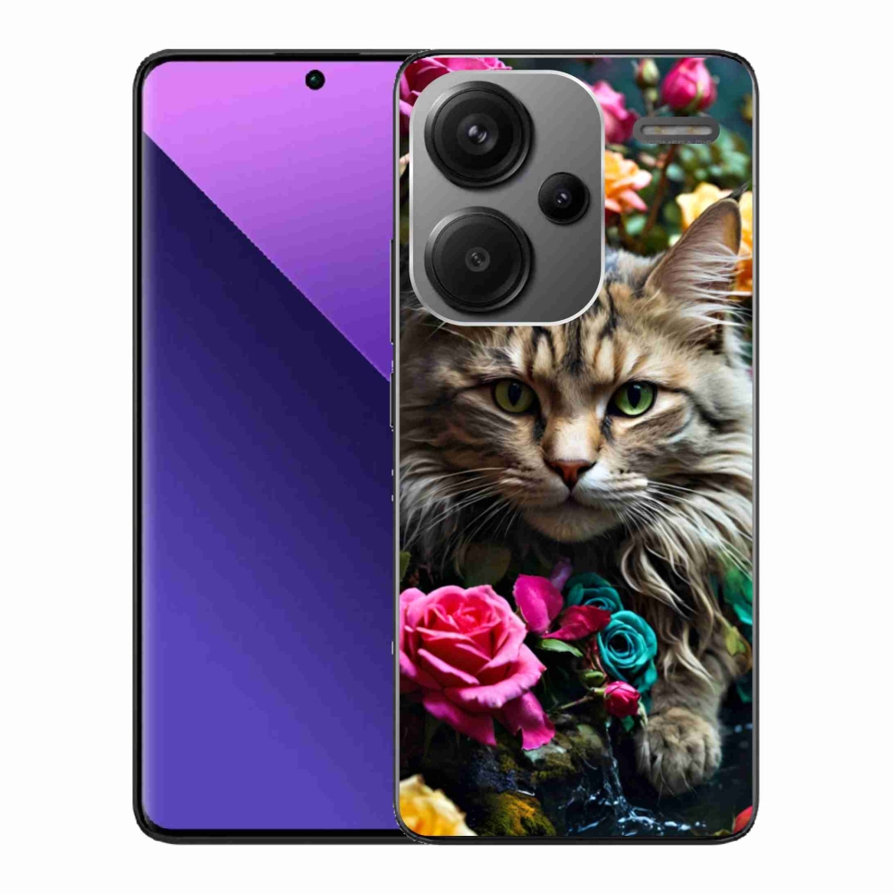 Gél borítás mmCase a Xiaomi Redmi Note 13 Pro+ 5G számára - macskaszem nézet 2