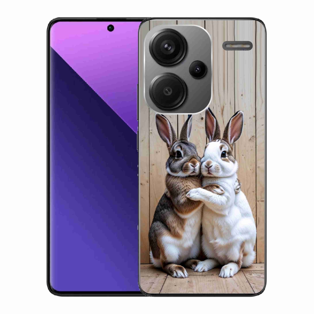 Gél borítás mmCase a Xiaomi Redmi Note 13 Pro+ 5G számára - nyúl pár