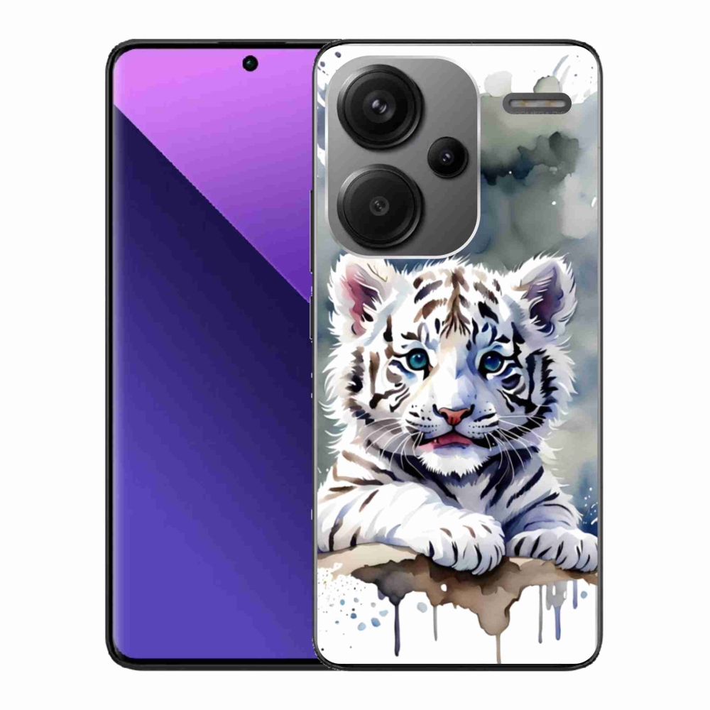 Gél borítás mmCase a Xiaomi Redmi Note 13 Pro+ 5G számára - fehér tigriskölyök