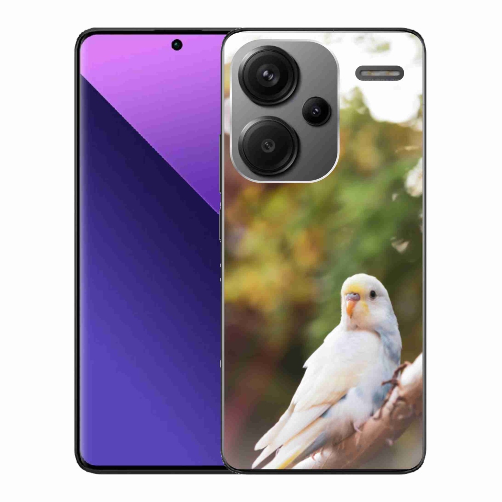 Zselés borítás mmCase a Xiaomi Redmi Note 13 Pro+ 5G - papagáj andulka fehér