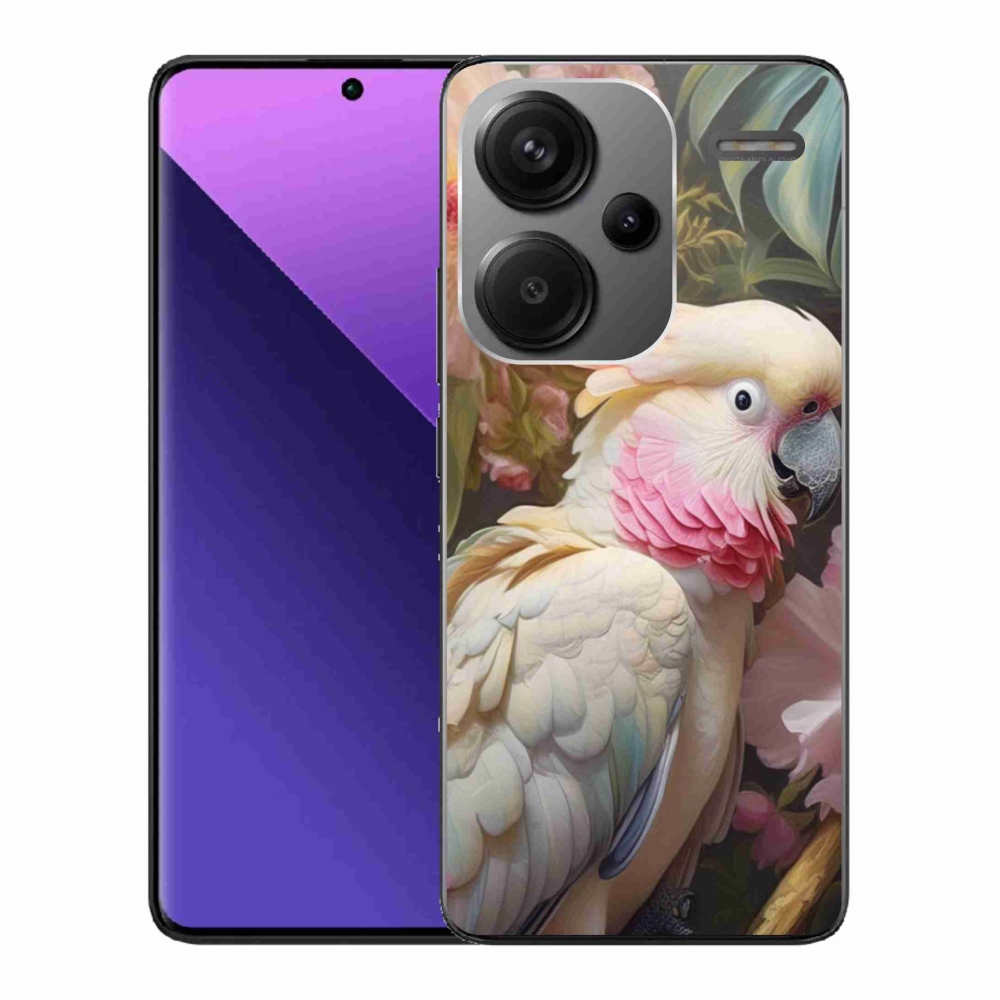 Gél borítás mmCase a Xiaomi Redmi Note 13 Pro+ 5G - papagáj kakadu rózsaszín 2