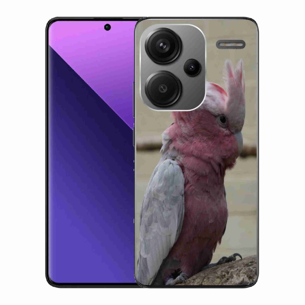 Gél borítás mmCase a Xiaomi Redmi Note 13 Pro+ 5G számára - papagáj kakadu rózsaszínű