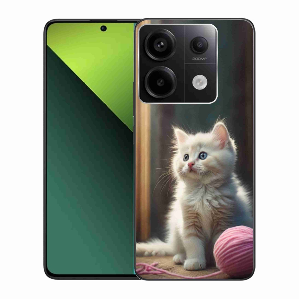 Gél borítás mmCase a Xiaomi Redmi Note 13 Pro 5G/Poco X6 5G számára - fehér cica 2