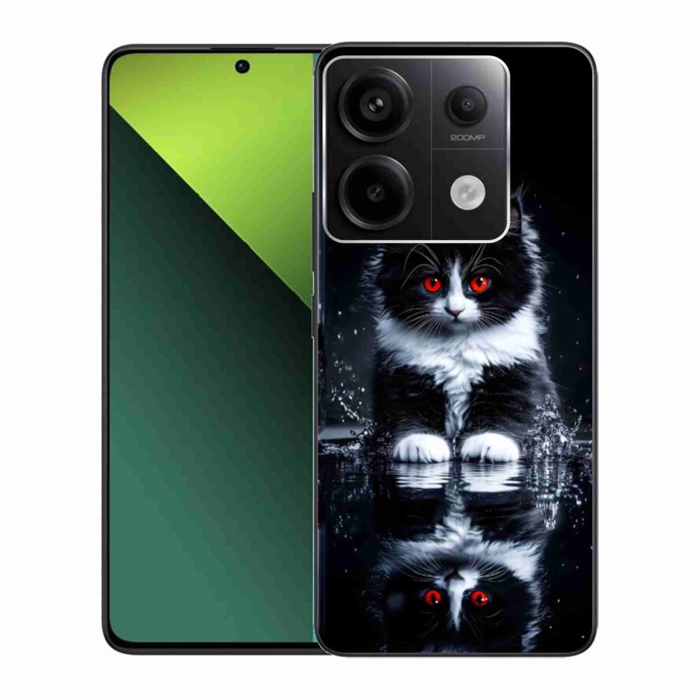 Gél borítás mmCase a Xiaomi Redmi Note 13 Pro 5G/Poco X6 5G számára - fekete és fehér cica