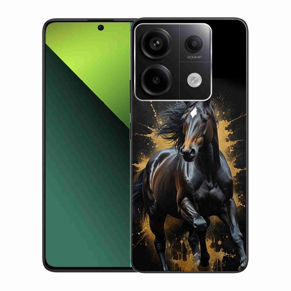 Gél borítás mmCase a Xiaomi Redmi Note 13 Pro 5G/Poco X6 5G számára - elegáns fekete ménes