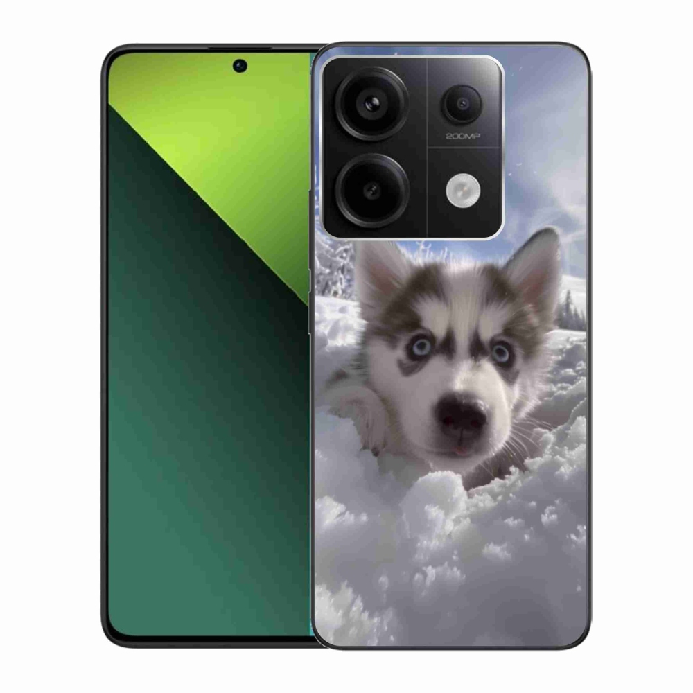 Gél borítás mmCase a Xiaomi Redmi Note 13 Pro 5G/Poco X6 5G számára - husky a hóban