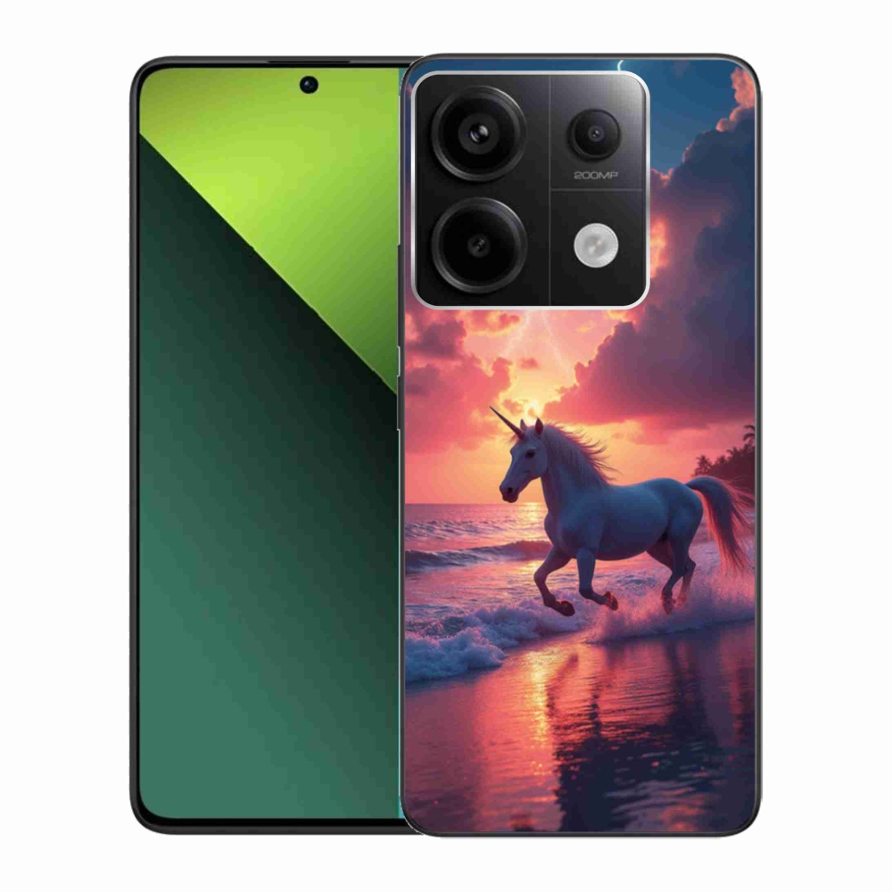 Gél borítás mmCase a Xiaomi Redmi Note 13 Pro 5G/Poco X6 5G számára - egyszarvú a tengerparton