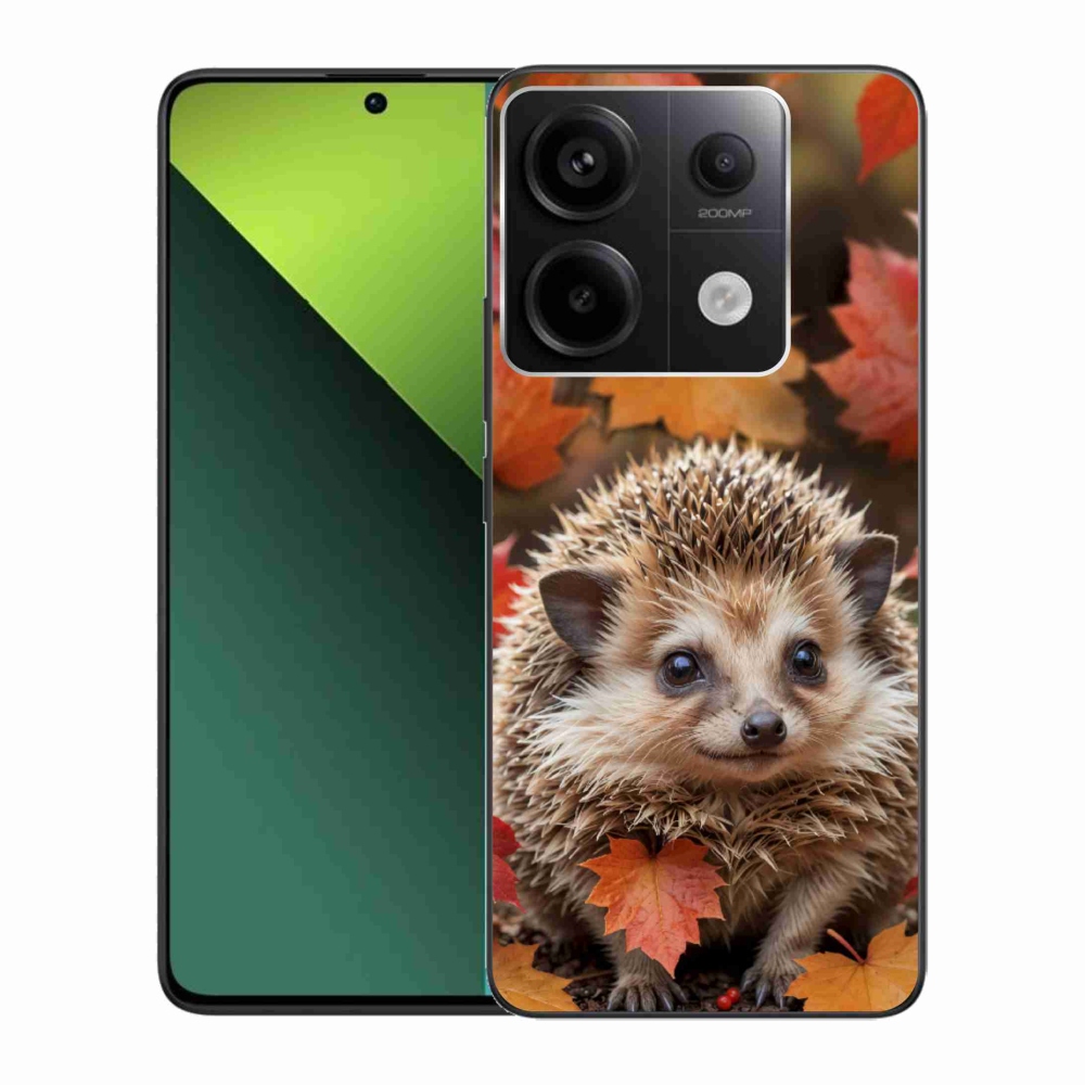 Gél borítás mmCase a Xiaomi Redmi Note 13 Pro 5G/Poco X6 5G számára - sün a levelekben