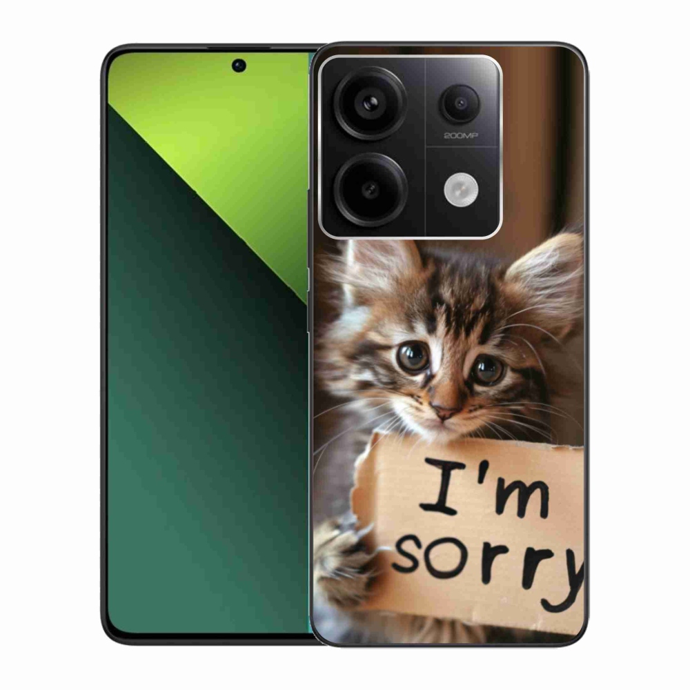 Gél borítás mmCase a Xiaomi Redmi Note 13 Pro 5G/Poco X6 5G számára - macska bocsánatkérés