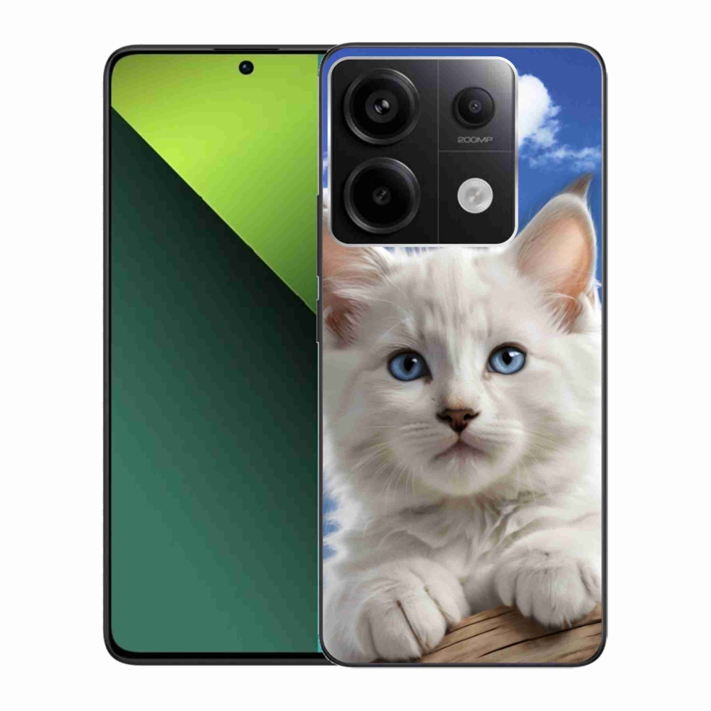 Gél borító mmCase a Xiaomi Redmi Note 13 Pro 5G/Poco X6 5G számára - cica és felhők