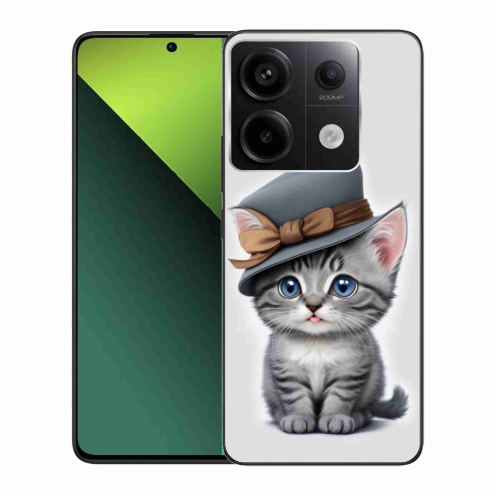 Gél borítás mmCase a Xiaomi Redmi Note 13 Pro 5G/Poco X6 5G számára - cica sapkával
