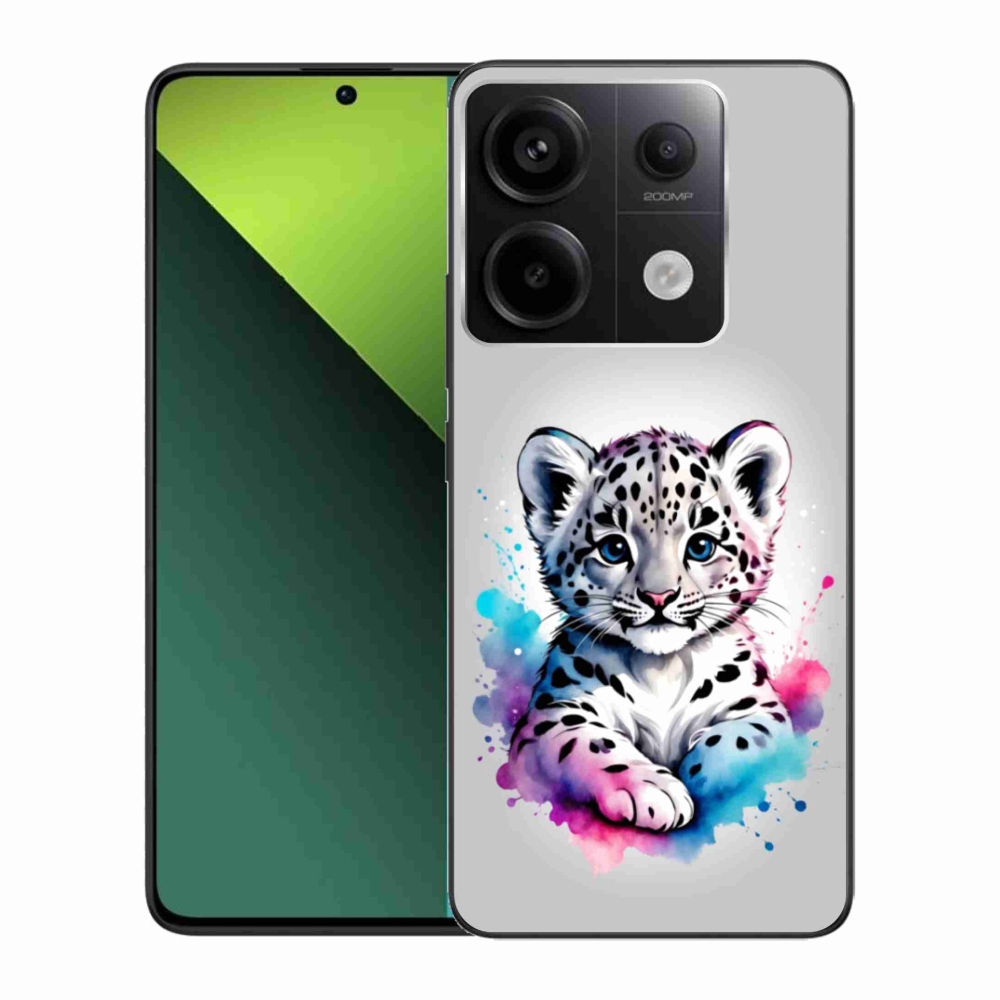 Gél borítás mmCase a Xiaomi Redmi Note 13 Pro 5G/Poco X6 5G - leopárd kölyök számára