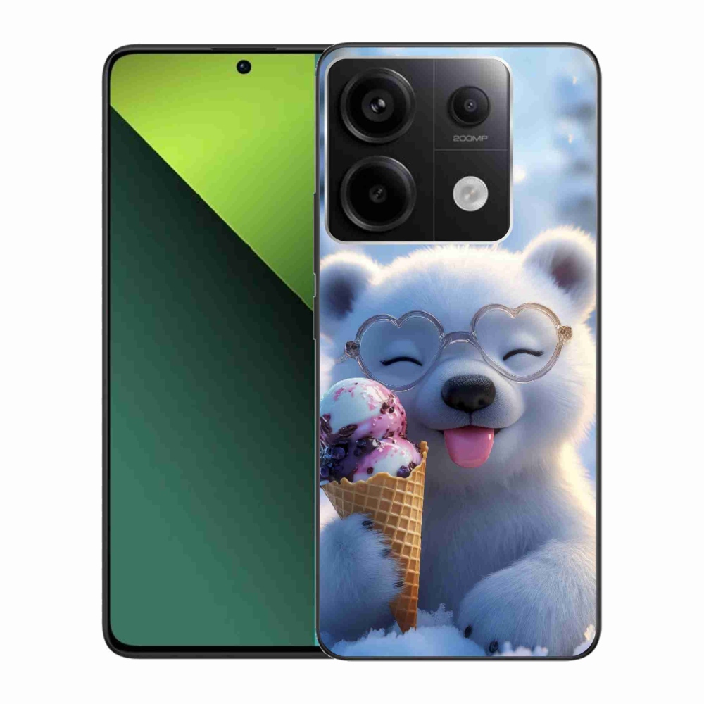 Gél borítás mmCase a Xiaomi Redmi Note 13 Pro 5G/Poco X6 5G számára - mackó fagylalttal