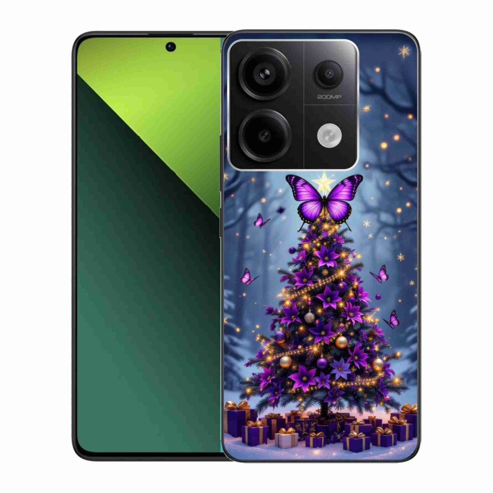 Gél borító mmCase a Xiaomi Redmi Note 13 Pro 5G/Poco X6 5G - pillangó karácsonyfa számára