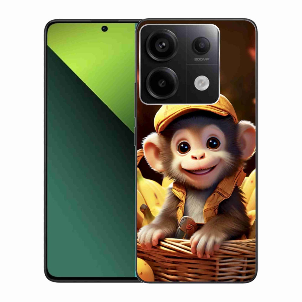 Zselés borítás mmCase a Xiaomi Redmi Note 13 Pro 5G/Poco X6 5G - majom a kosárban