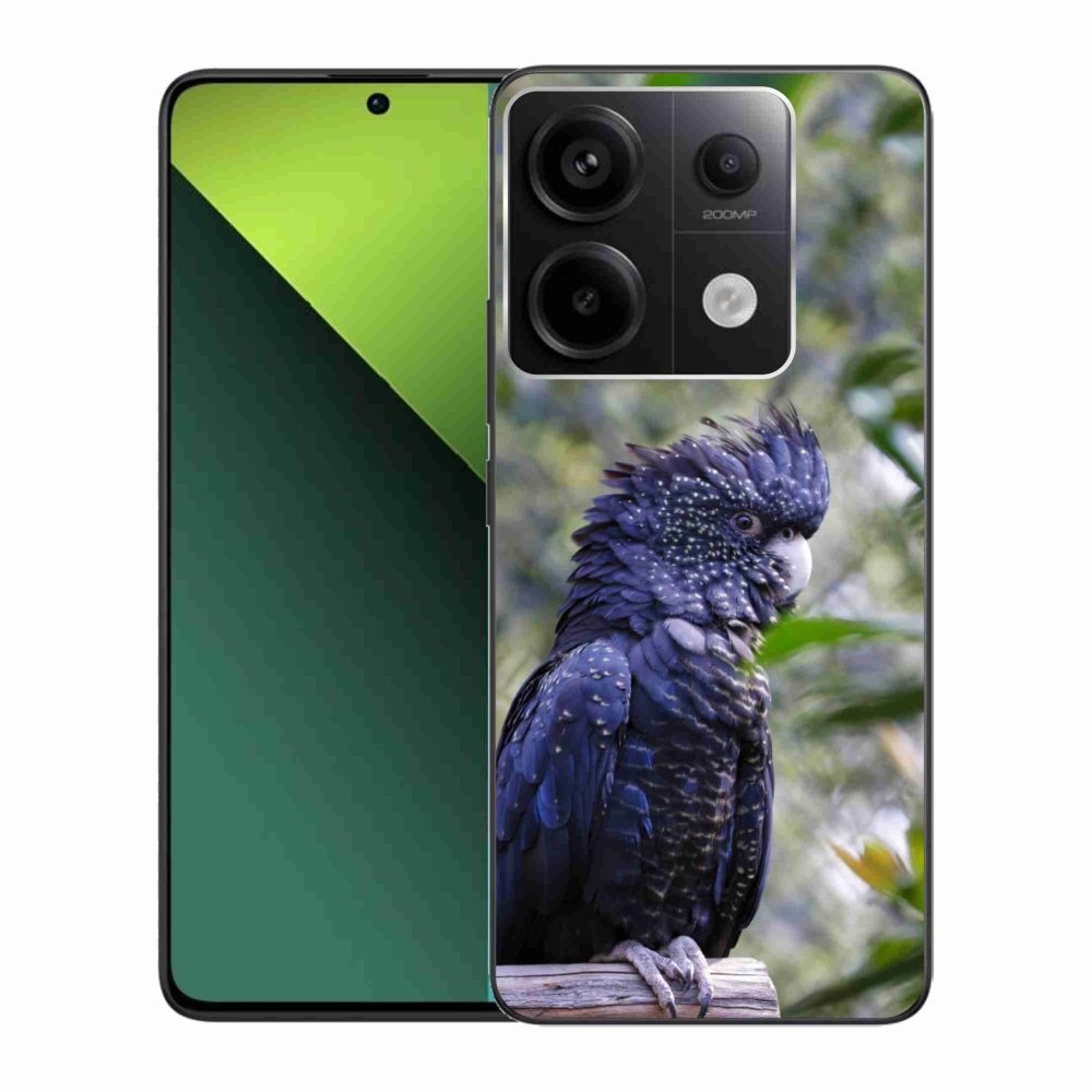 Gél borítás mmCase a Xiaomi Redmi Note 13 Pro 5G/Poco X6 5G számára - papagáj kakadu fekete