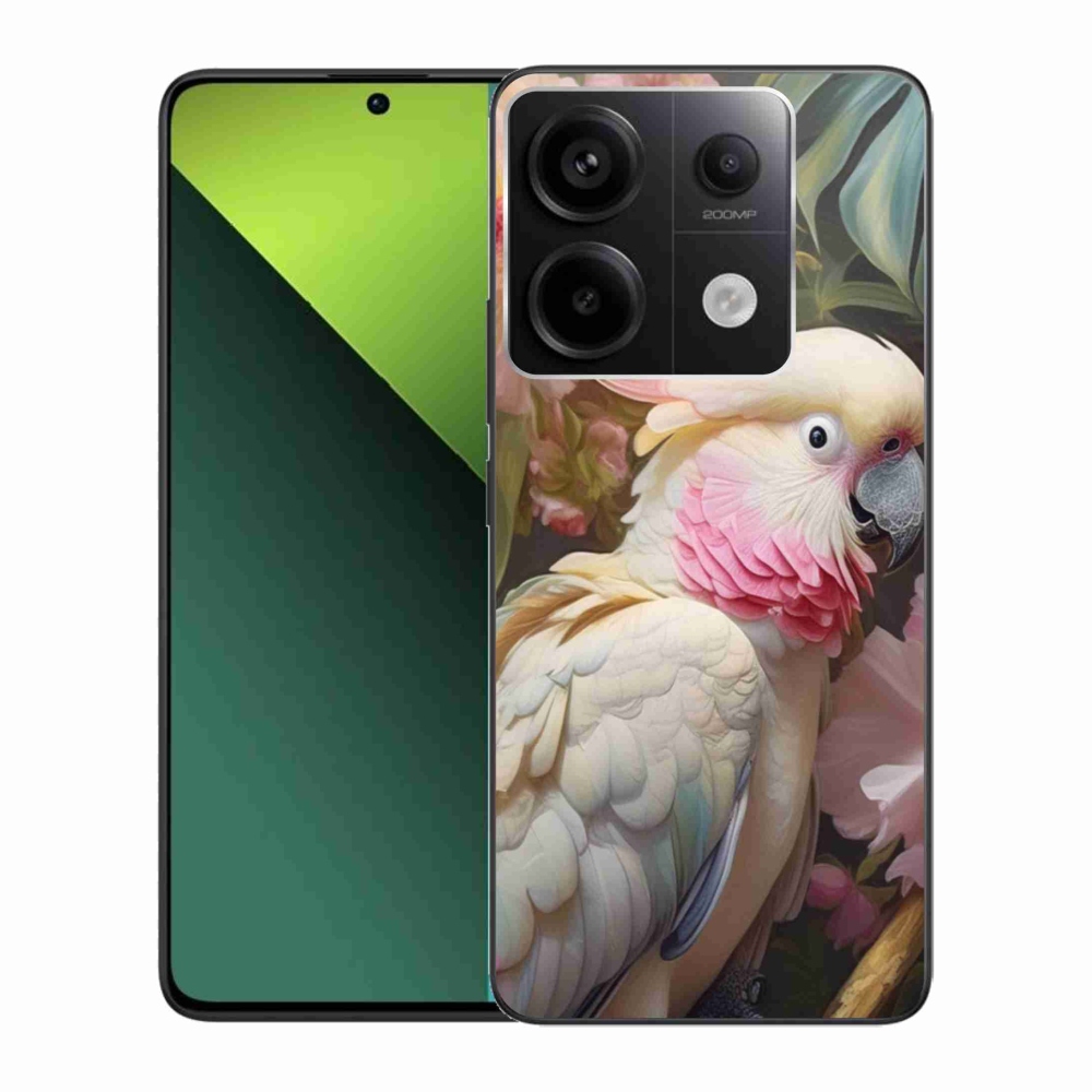 Gél borítás mmCase a Xiaomi Redmi Note 13 Pro 5G/Poco X6 5G - papagáj kakadu rózsaszín 2